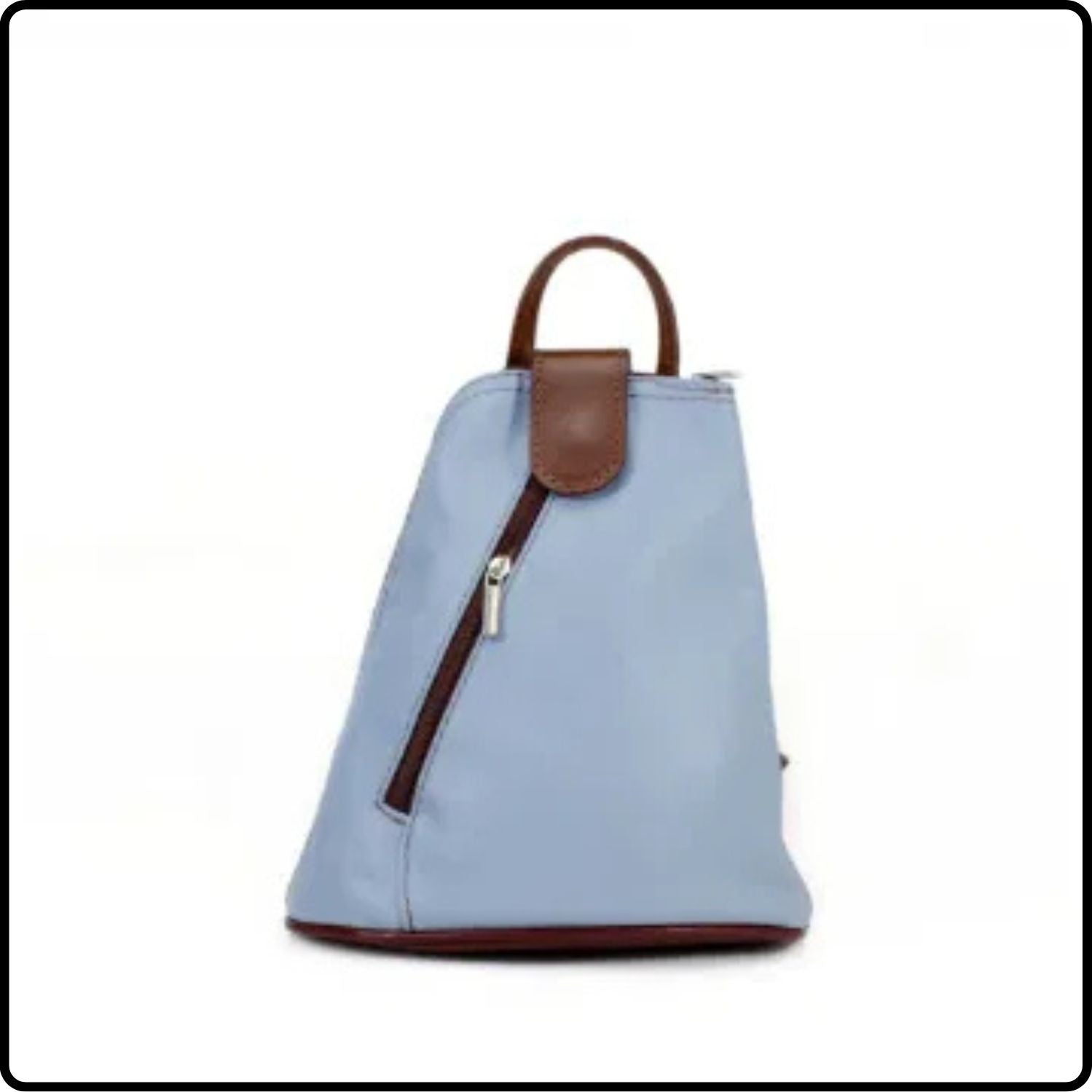 Small Soft Leather Backpack - VPB14-LIGHT BLUE