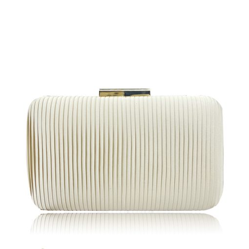 Embrace elegance with the Chantelle Clutch Bag. Made from beautiful satin, this bag is perfect for weddings and parties. The detachable chain strap adds versatility, allowing you to wear it as a shoulder bag or clutch. Elevate any outfit and make a statement with the Chantelle Clutch Bag in white.