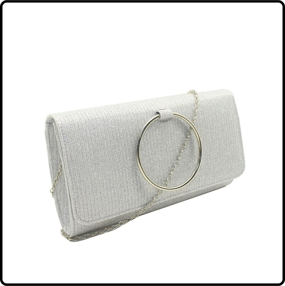 Flora Evening Bag/Silver-Flora-Silver