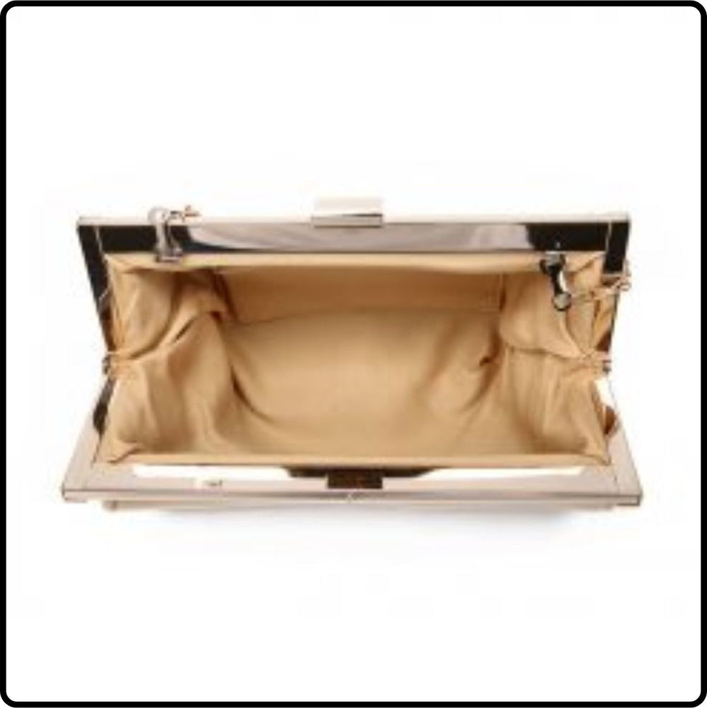 Polly Velvet Clutch Bag/Cream-Polly-Dark Cream